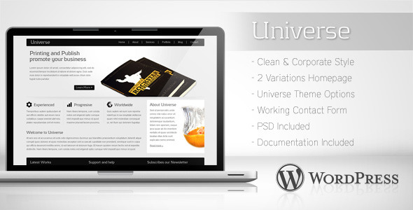 Universe Preview Wordpress Theme - Rating, Reviews, Preview, Demo & Download