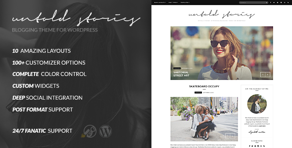Untold Stories Preview Wordpress Theme - Rating, Reviews, Preview, Demo & Download