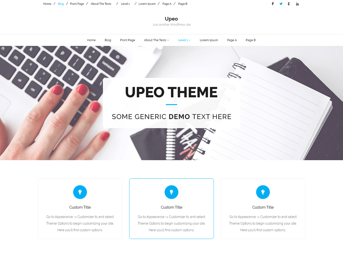 Upeo Blog Preview Wordpress Theme - Rating, Reviews, Preview, Demo & Download