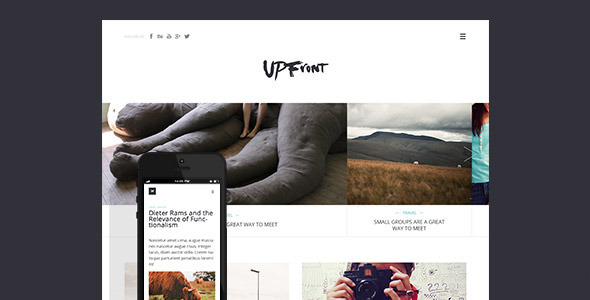 UPFront Preview Wordpress Theme - Rating, Reviews, Preview, Demo & Download