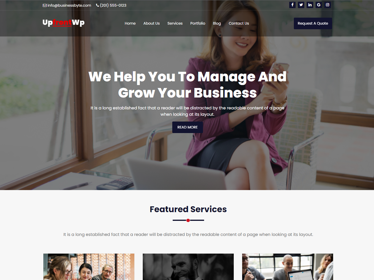 Upfrontwp Preview Wordpress Theme - Rating, Reviews, Preview, Demo & Download