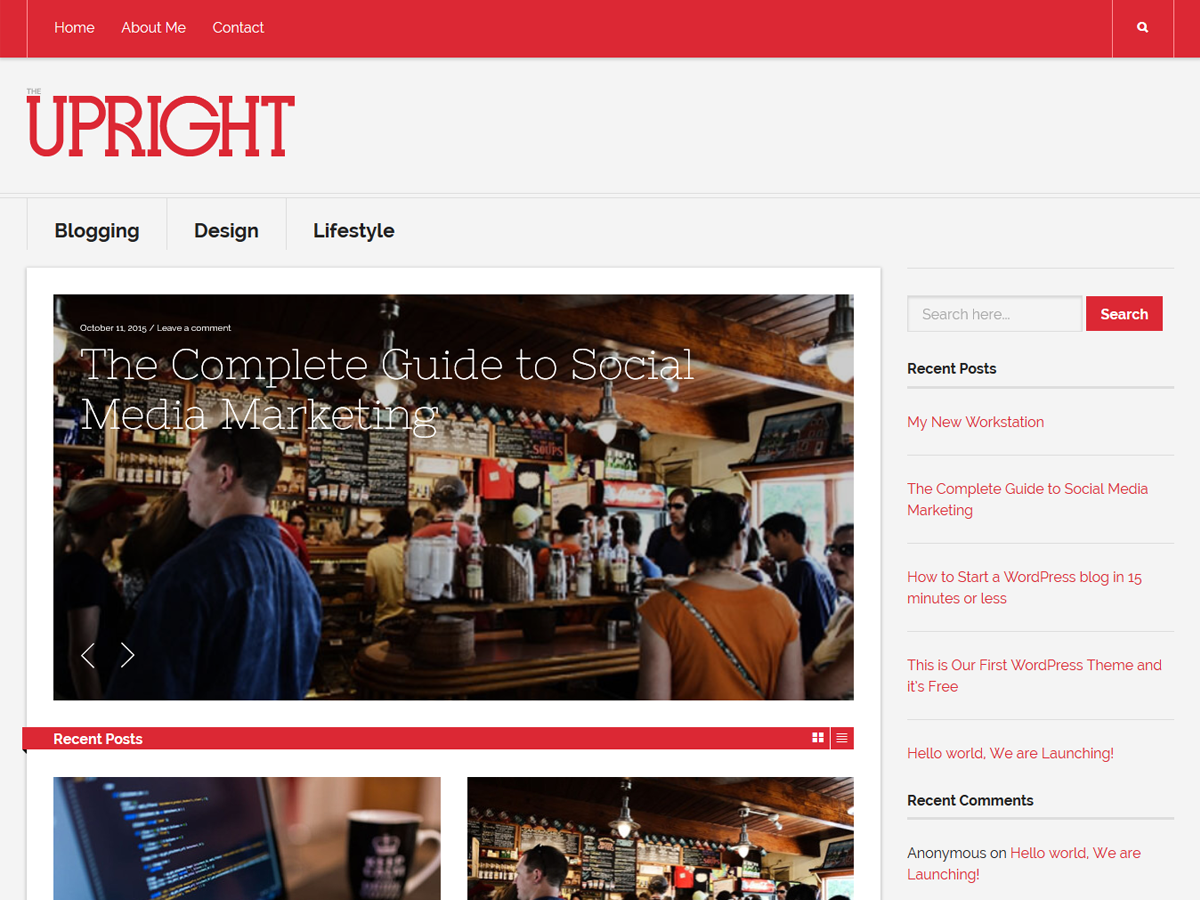 Upright Preview Wordpress Theme - Rating, Reviews, Preview, Demo & Download