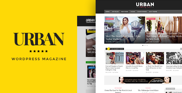 Urban Preview Wordpress Theme - Rating, Reviews, Preview, Demo & Download