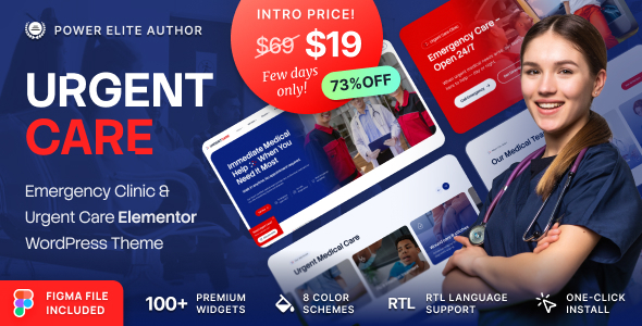 Urgent Care Preview Wordpress Theme - Rating, Reviews, Preview, Demo & Download