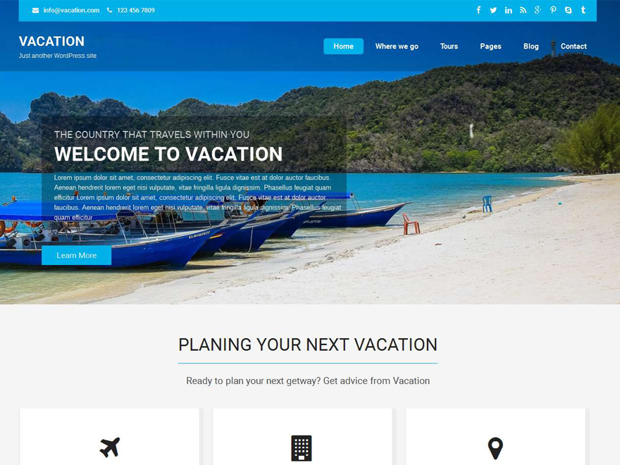 Vacation Lite Preview Wordpress Theme - Rating, Reviews, Preview, Demo & Download