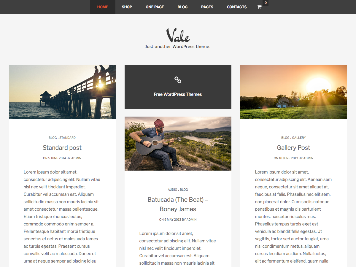 Vale Preview Wordpress Theme - Rating, Reviews, Preview, Demo & Download
