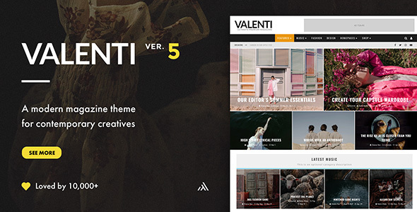 Valenti Preview Wordpress Theme - Rating, Reviews, Preview, Demo & Download