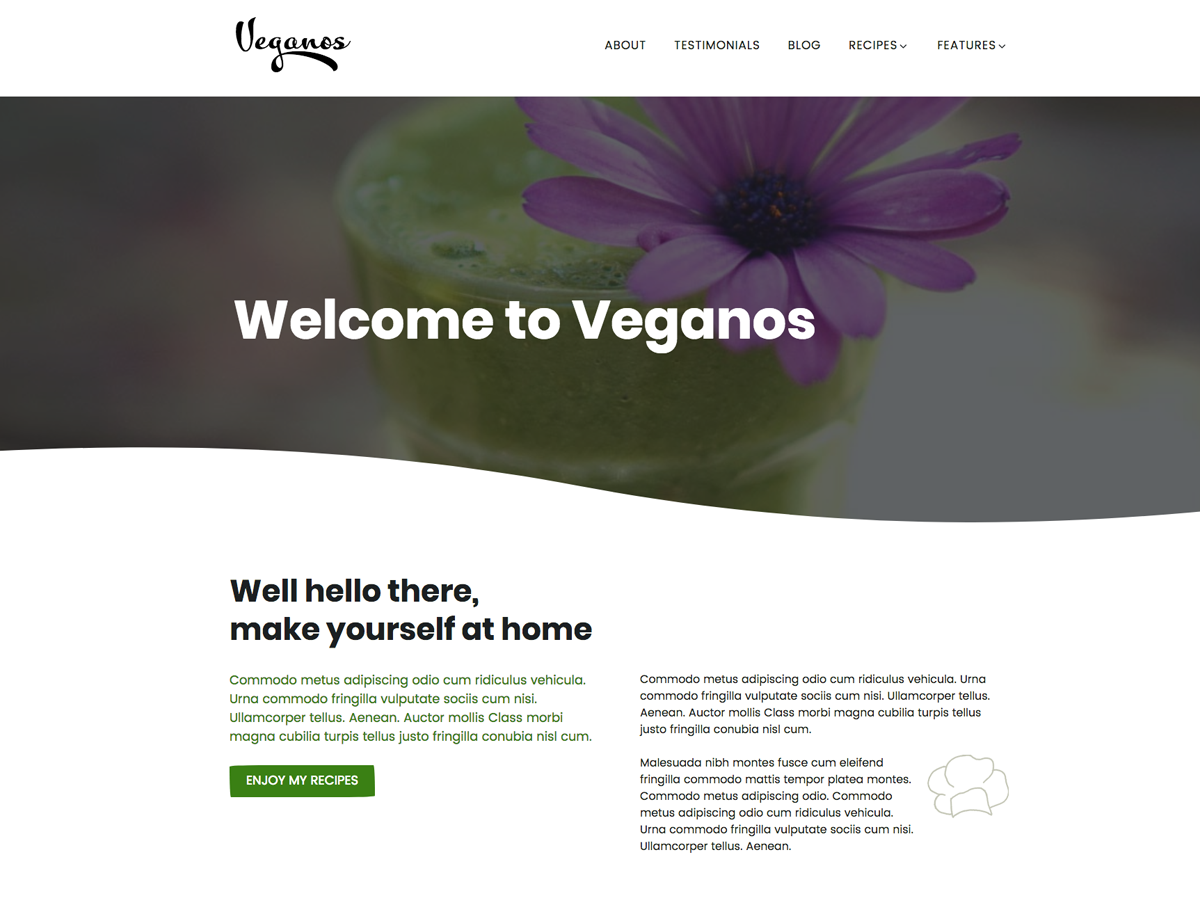 Veganos Preview Wordpress Theme - Rating, Reviews, Preview, Demo & Download