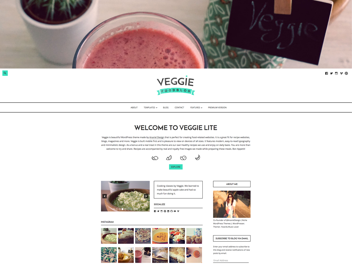 Veggie Lite Preview Wordpress Theme - Rating, Reviews, Preview, Demo & Download