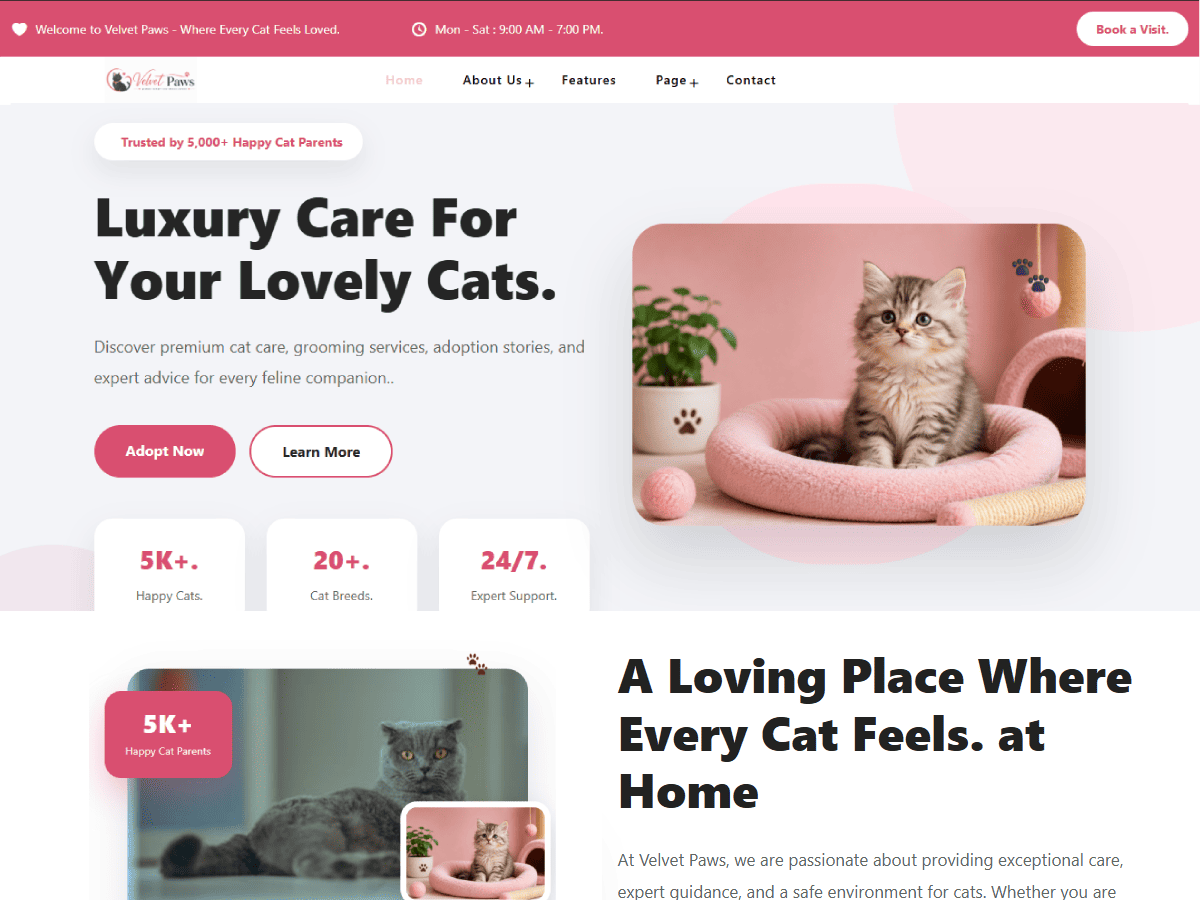 Velvet Paws Preview Wordpress Theme - Rating, Reviews, Preview, Demo & Download