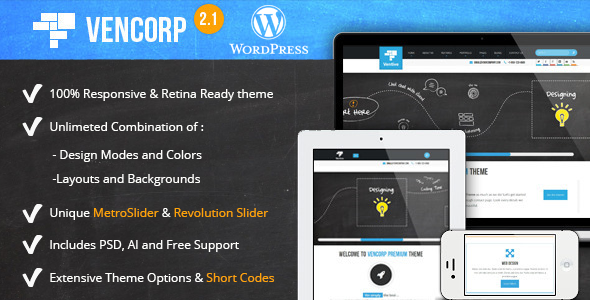 Vencorp Preview Wordpress Theme - Rating, Reviews, Preview, Demo & Download