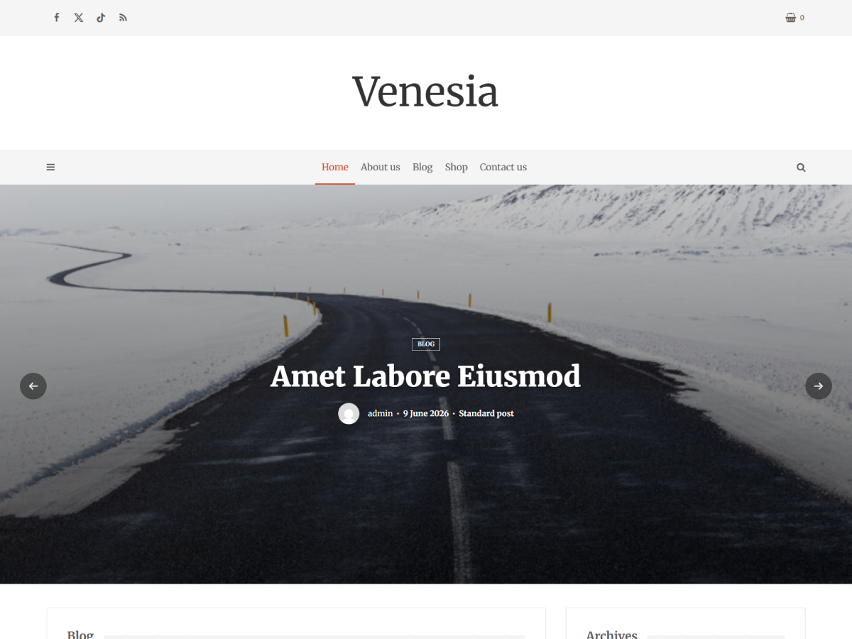 Venesia Lite Preview Wordpress Theme - Rating, Reviews, Preview, Demo & Download
