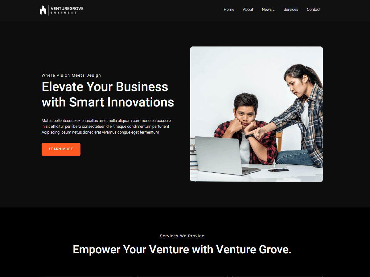 Venture Grove Preview Wordpress Theme - Rating, Reviews, Preview, Demo & Download