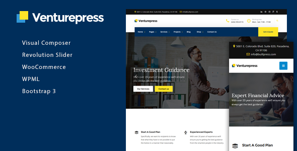 VenturePress Preview Wordpress Theme - Rating, Reviews, Preview, Demo & Download