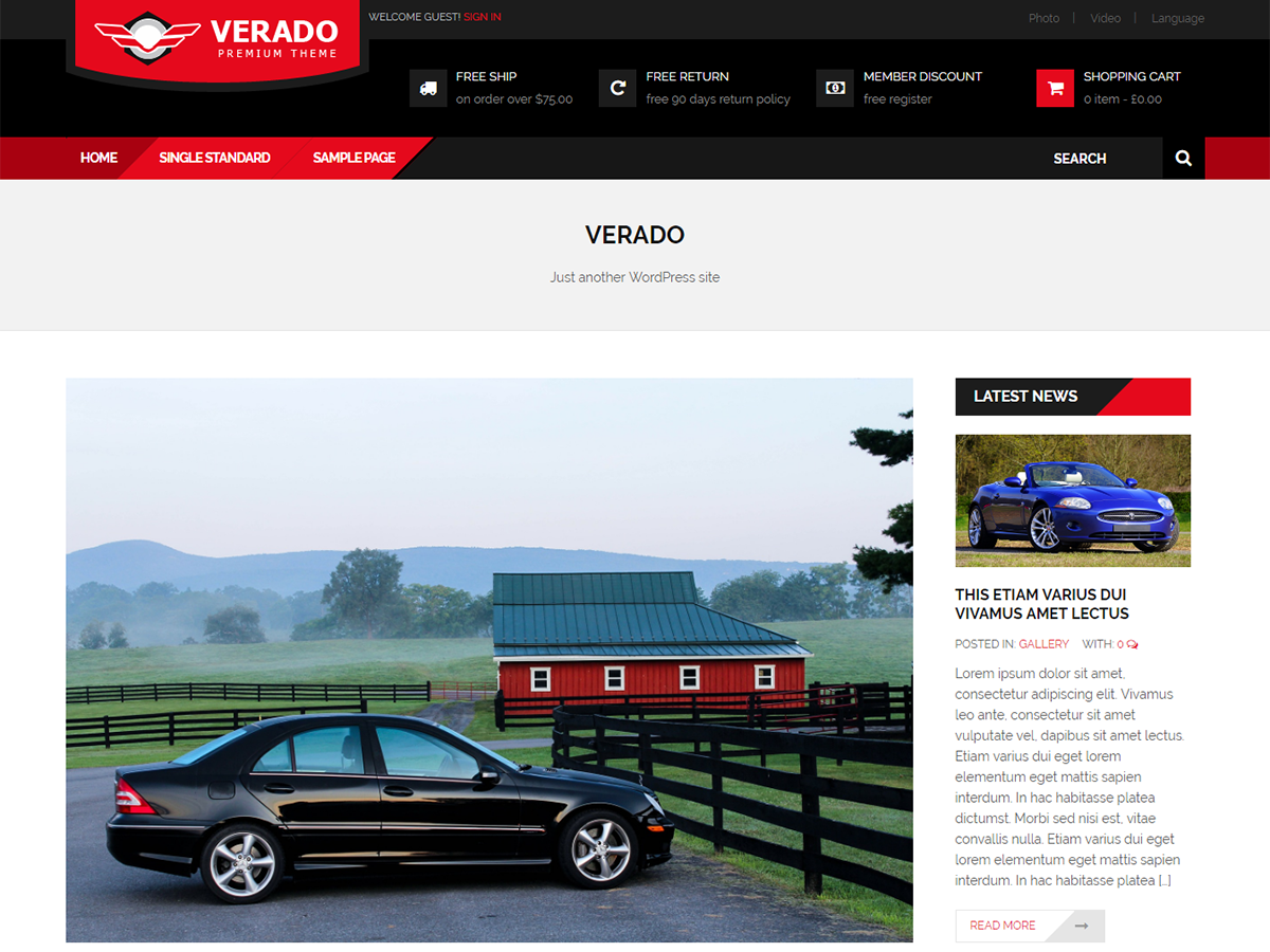 Verado Lite Preview Wordpress Theme - Rating, Reviews, Preview, Demo & Download