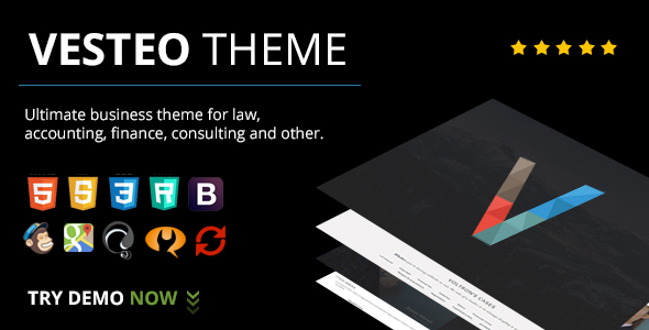 Vesteo Business Preview Wordpress Theme - Rating, Reviews, Preview, Demo & Download