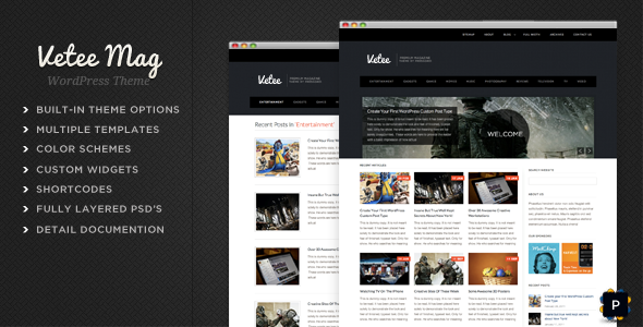 Vetee Magazine Preview Wordpress Theme - Rating, Reviews, Preview, Demo & Download