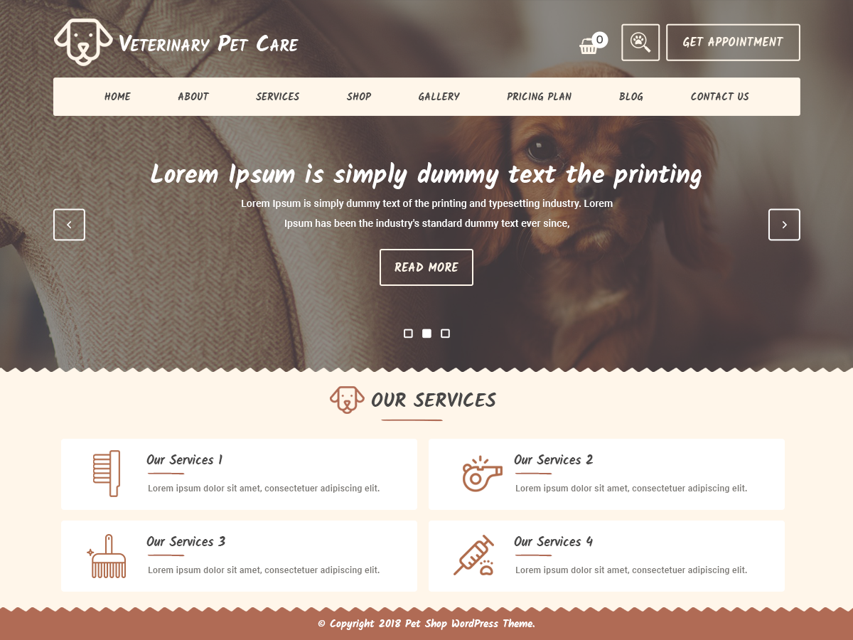 Veterinary Pet Preview Wordpress Theme - Rating, Reviews, Preview, Demo & Download