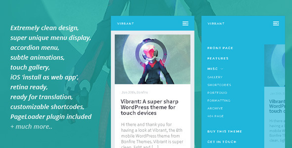 Vibrant Preview Wordpress Theme - Rating, Reviews, Preview, Demo & Download