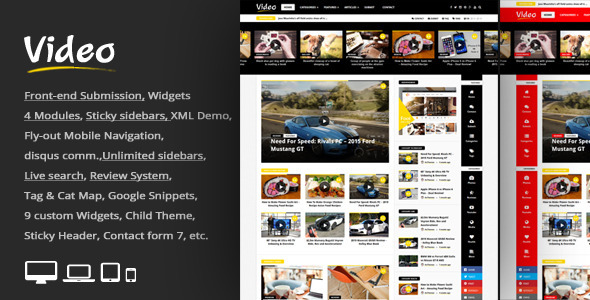 Video News Preview Wordpress Theme - Rating, Reviews, Preview, Demo & Download