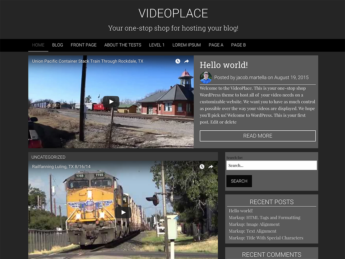 VideoPlace Preview Wordpress Theme - Rating, Reviews, Preview, Demo & Download