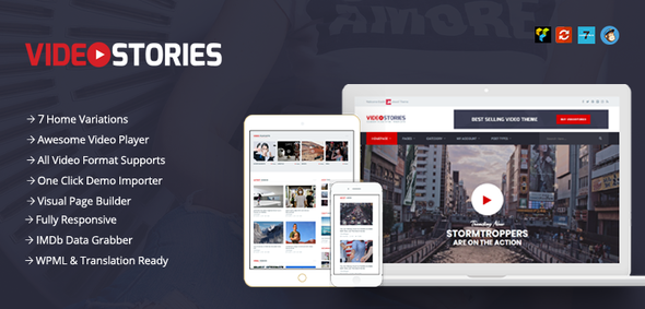 VideoStories Preview Wordpress Theme - Rating, Reviews, Preview, Demo & Download