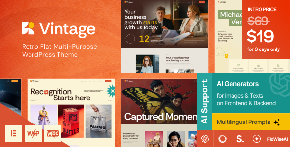 Vintage Preview Wordpress Theme - Rating, Reviews, Preview, Demo & Download