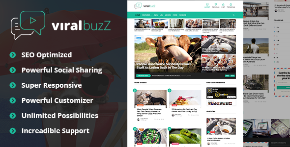 Viral Buzz Preview Wordpress Theme - Rating, Reviews, Preview, Demo & Download