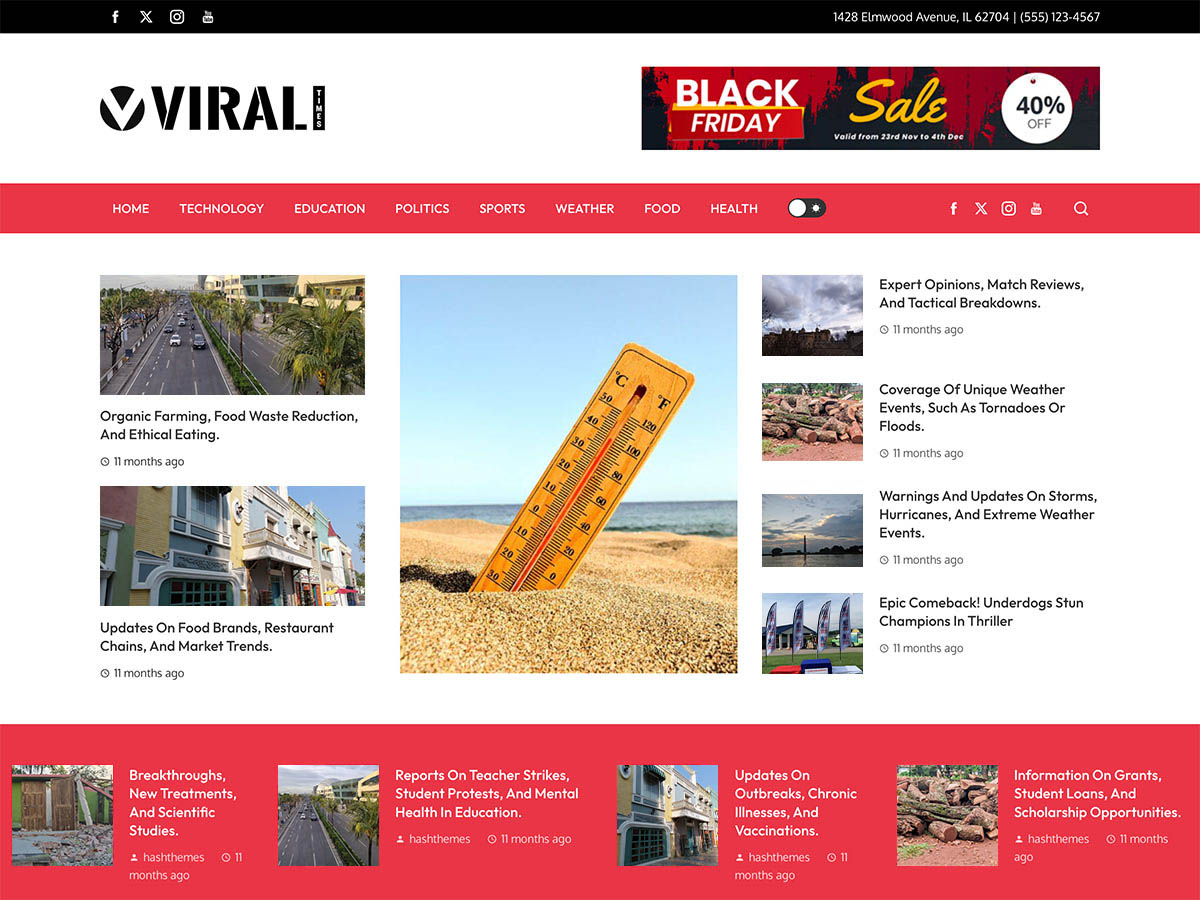 Viral Times Preview Wordpress Theme - Rating, Reviews, Preview, Demo & Download