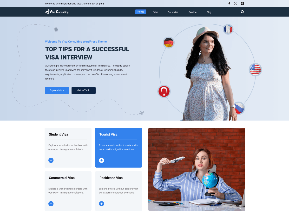Visa Consulting Preview Wordpress Theme - Rating, Reviews, Preview, Demo & Download