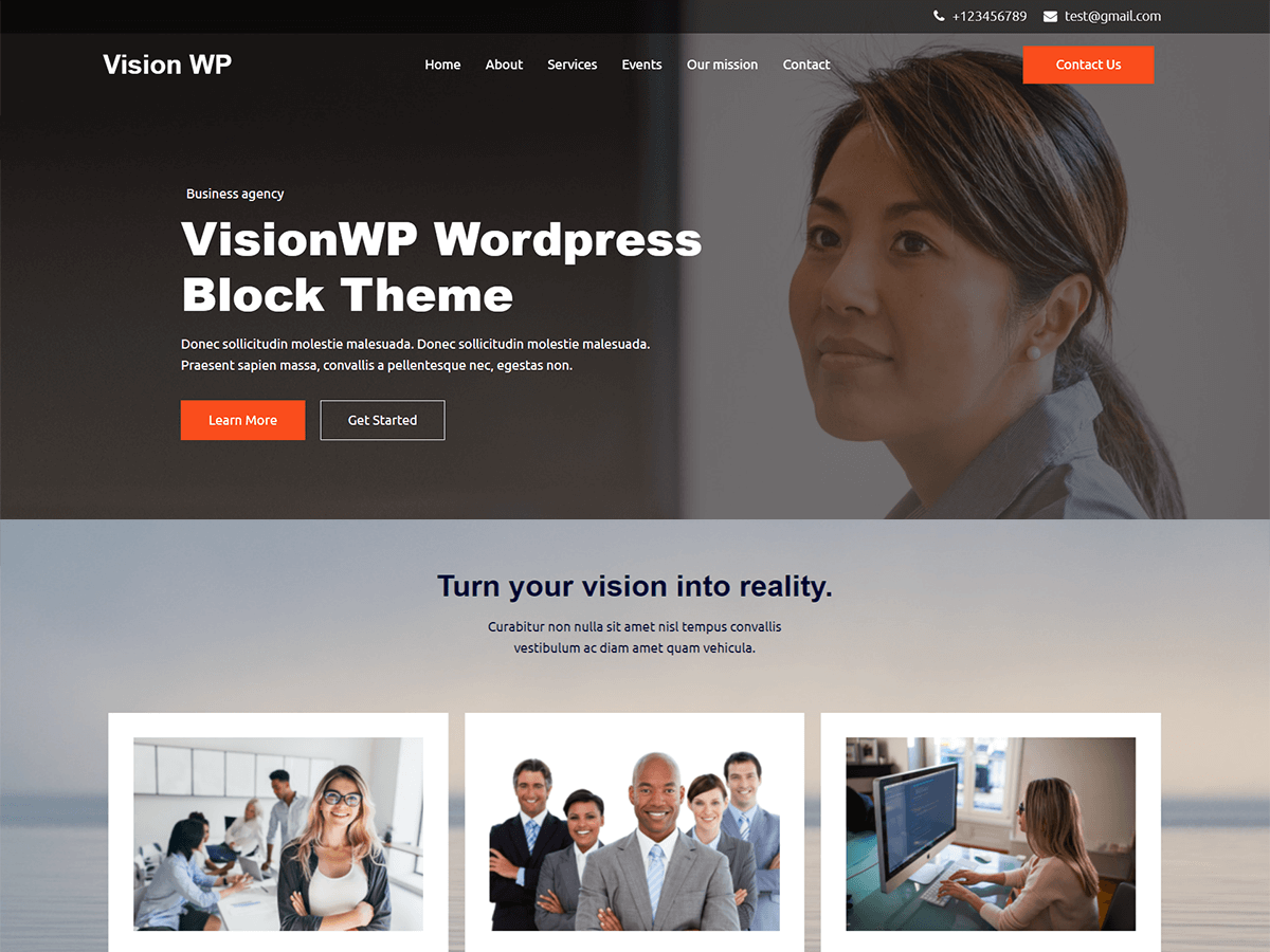 VisionWP Preview Wordpress Theme - Rating, Reviews, Preview, Demo & Download