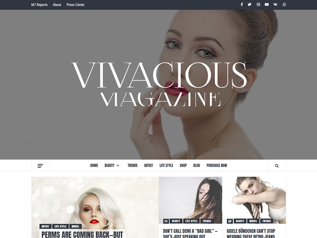 Vivacious Magazine Preview Wordpress Theme - Rating, Reviews, Preview, Demo & Download