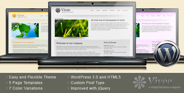 Vivee Preview Wordpress Theme - Rating, Reviews, Preview, Demo & Download