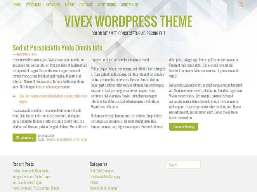 Vivex Preview Wordpress Theme - Rating, Reviews, Preview, Demo & Download