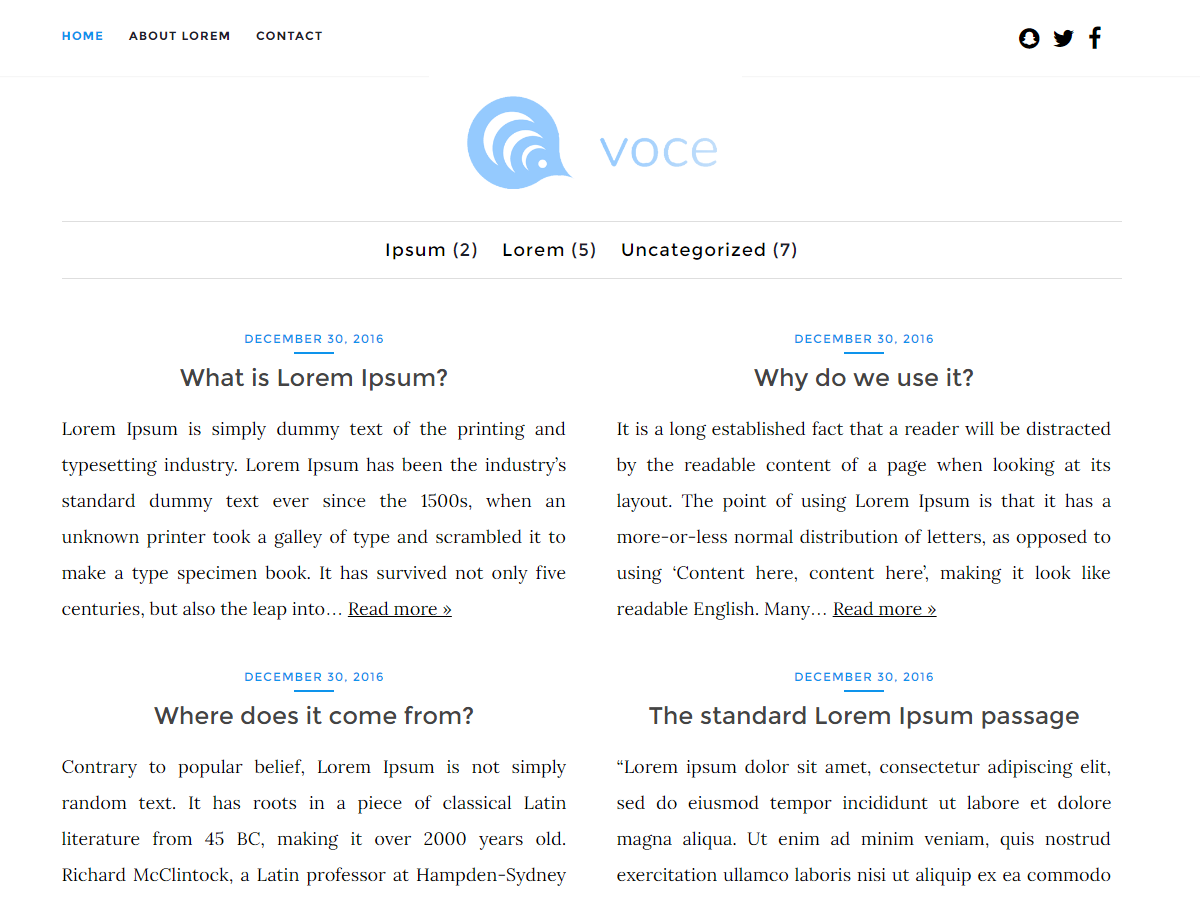 Voce Preview Wordpress Theme - Rating, Reviews, Preview, Demo & Download