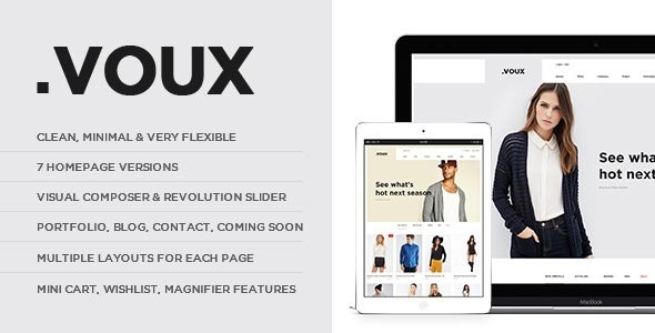 Voux WooCommerce Preview Wordpress Theme - Rating, Reviews, Preview, Demo & Download