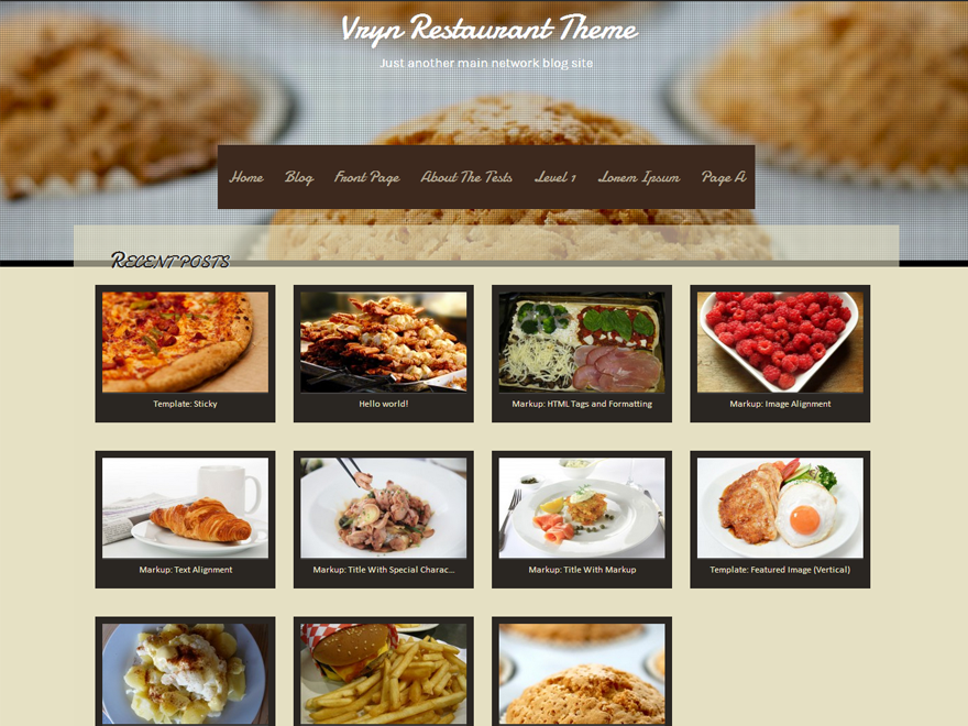 VRYN Restaurant Preview Wordpress Theme - Rating, Reviews, Preview, Demo & Download