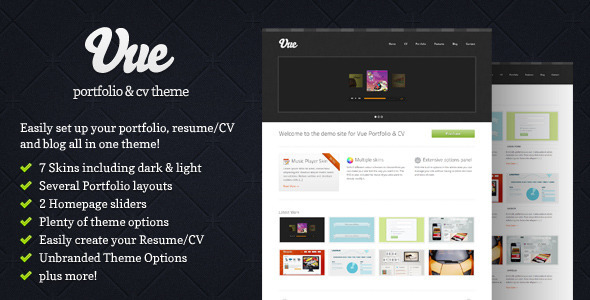 Vue Preview Wordpress Theme - Rating, Reviews, Preview, Demo & Download