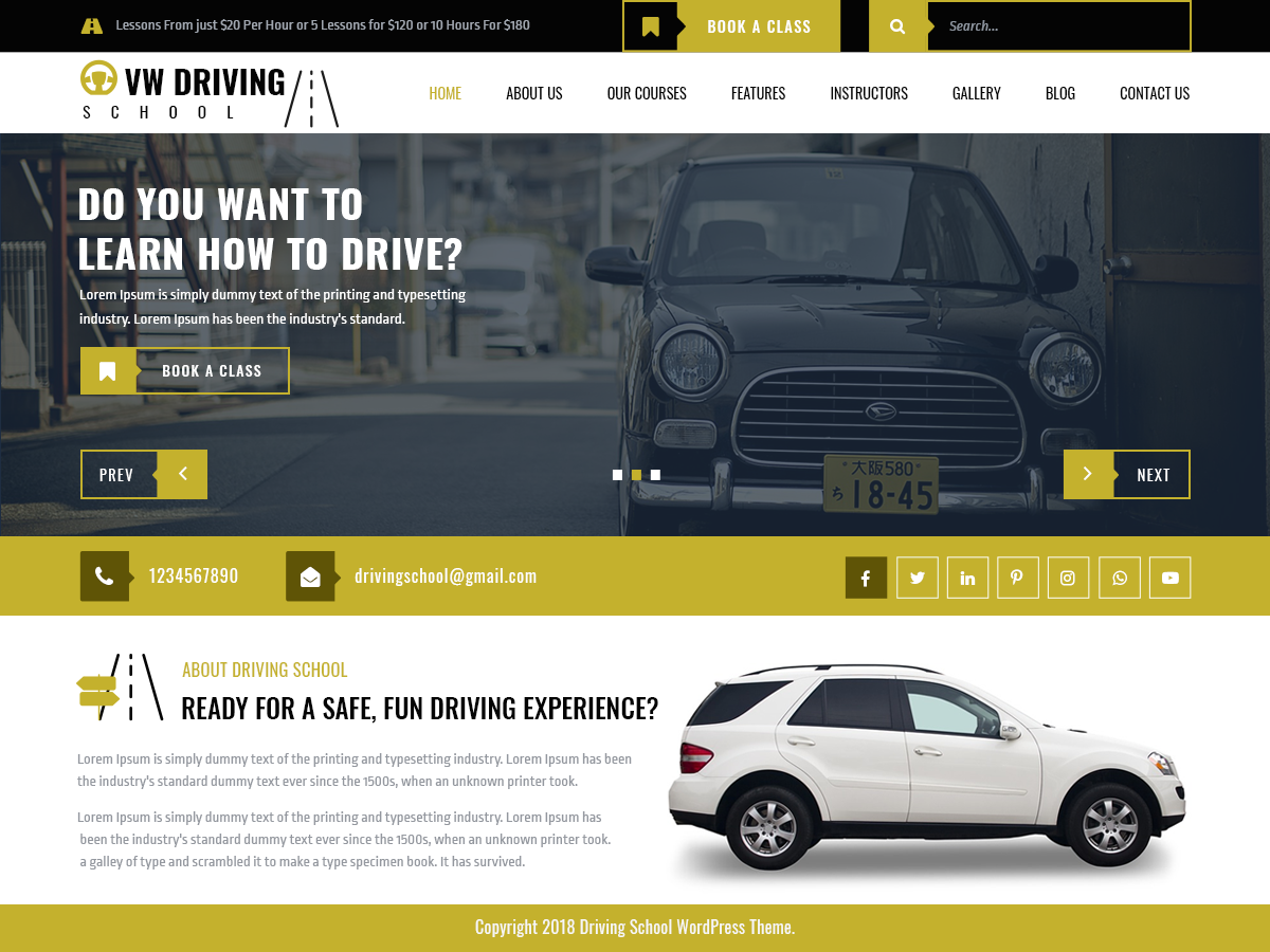 VW Driving Preview Wordpress Theme - Rating, Reviews, Preview, Demo & Download