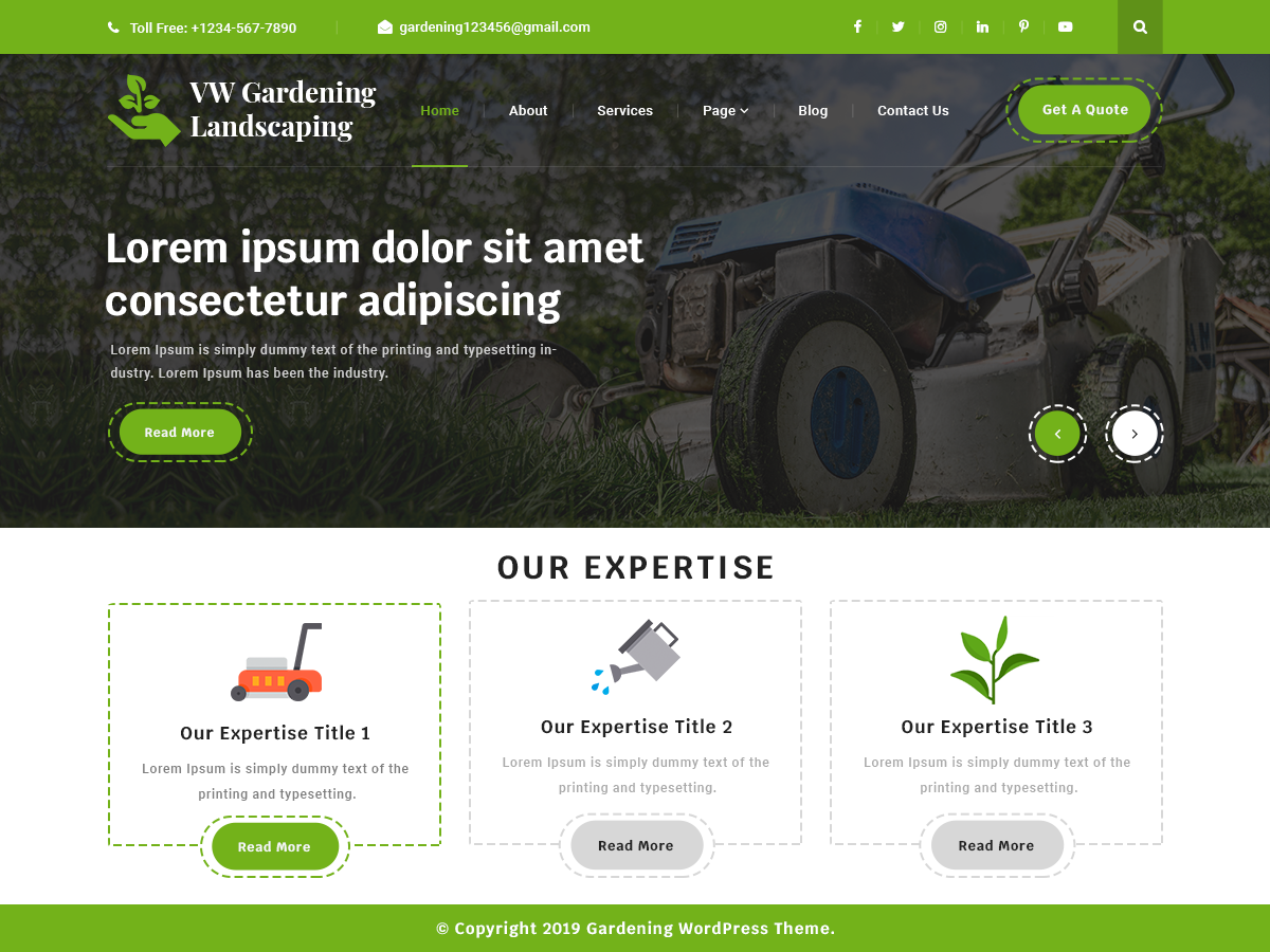 VW Gardening Preview Wordpress Theme - Rating, Reviews, Preview, Demo & Download