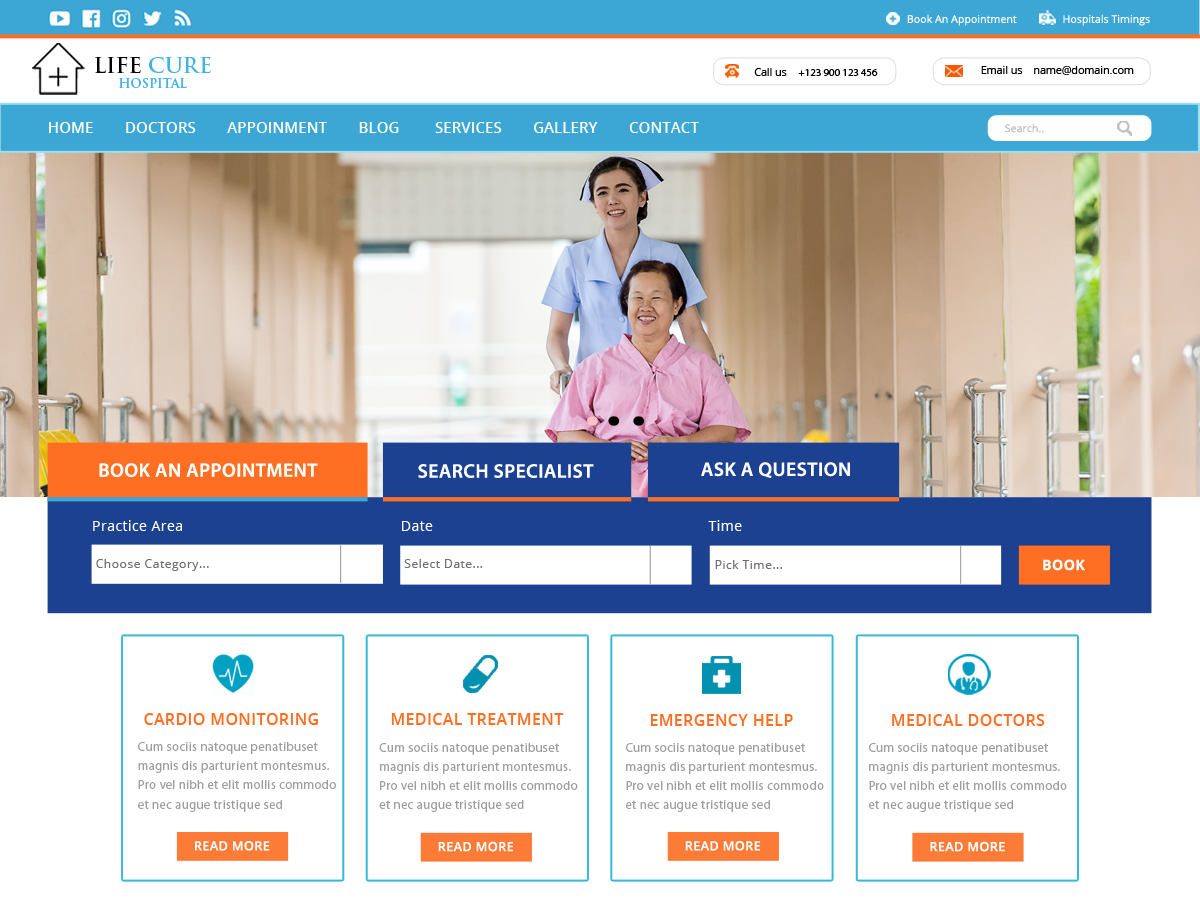 VW Hospital Preview Wordpress Theme - Rating, Reviews, Preview, Demo & Download