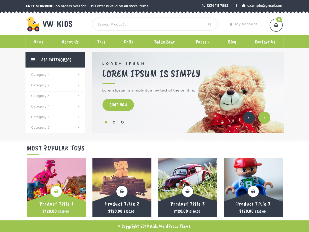 VW Kids Preview Wordpress Theme - Rating, Reviews, Preview, Demo & Download