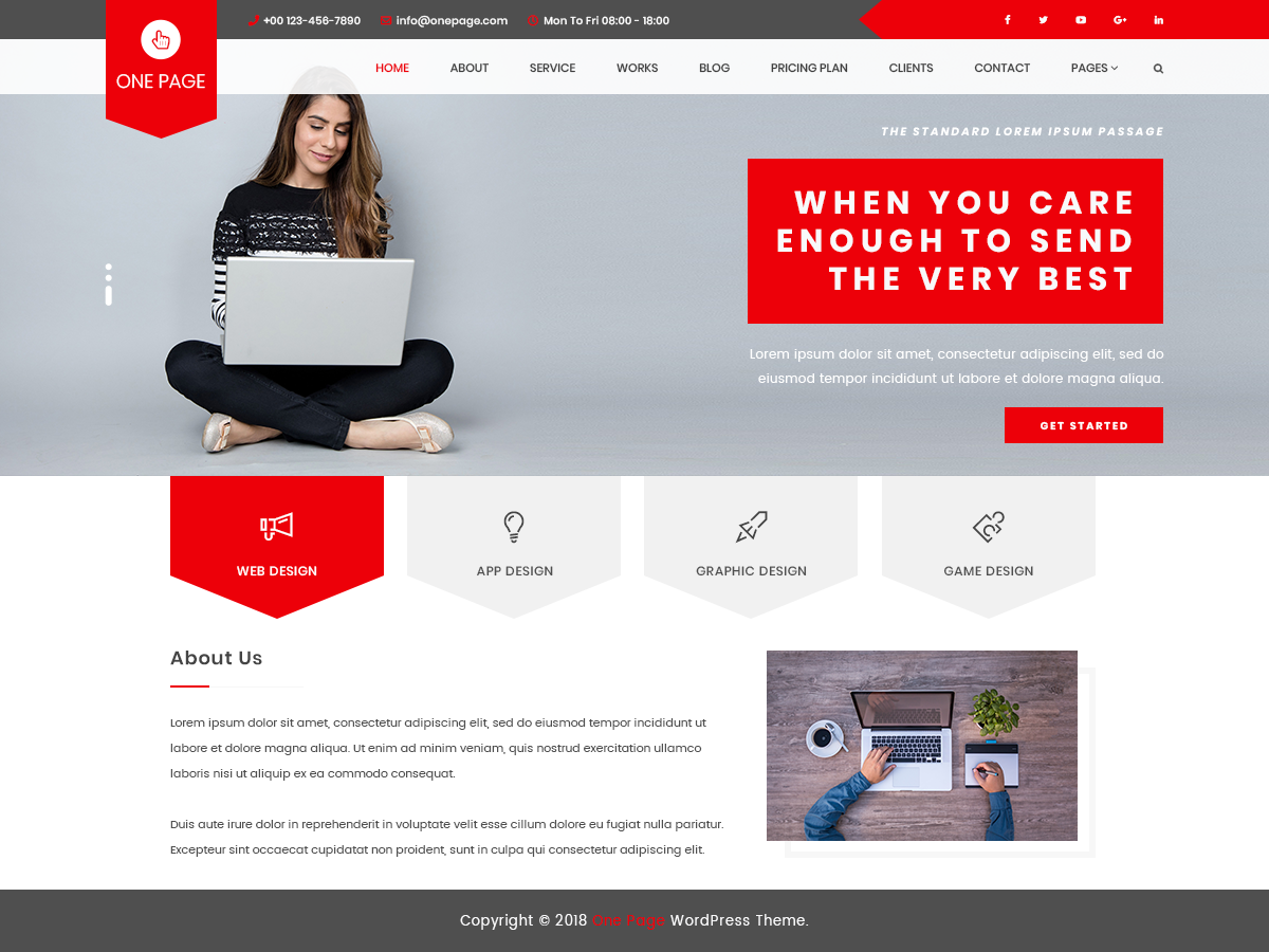 VW One Preview Wordpress Theme - Rating, Reviews, Preview, Demo & Download