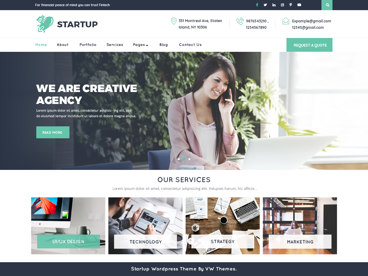 VW Startup Preview Wordpress Theme - Rating, Reviews, Preview, Demo & Download