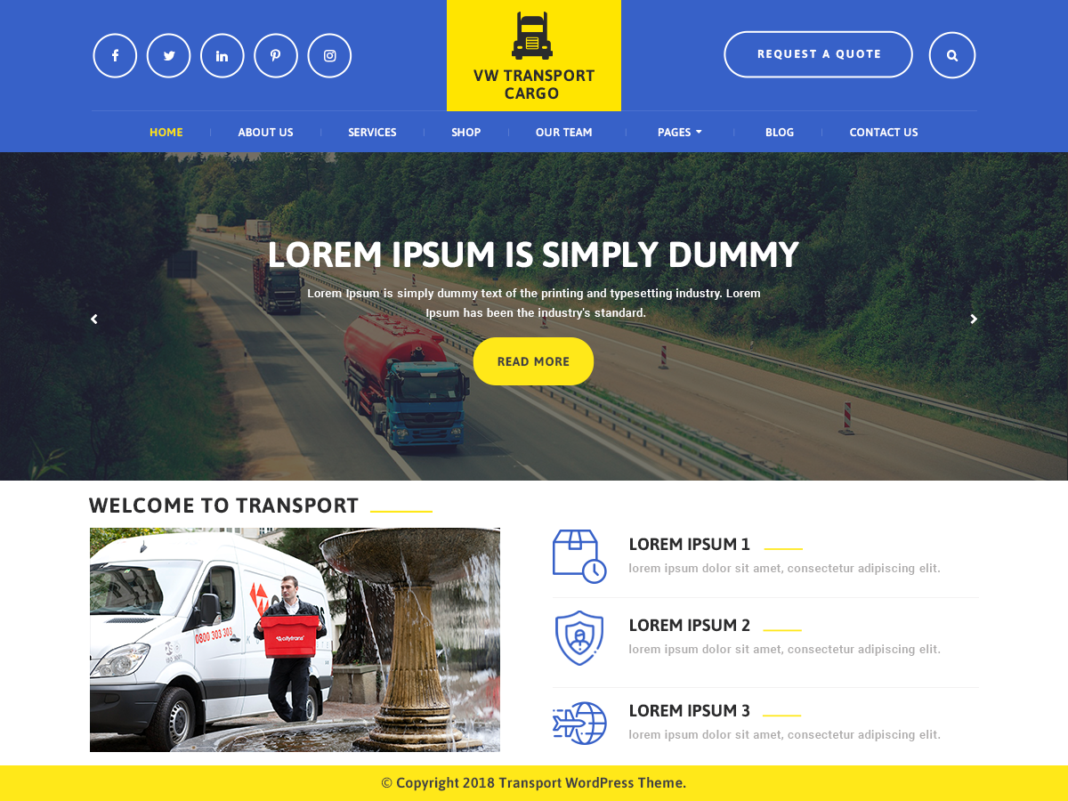 VW Transport Preview Wordpress Theme - Rating, Reviews, Preview, Demo & Download
