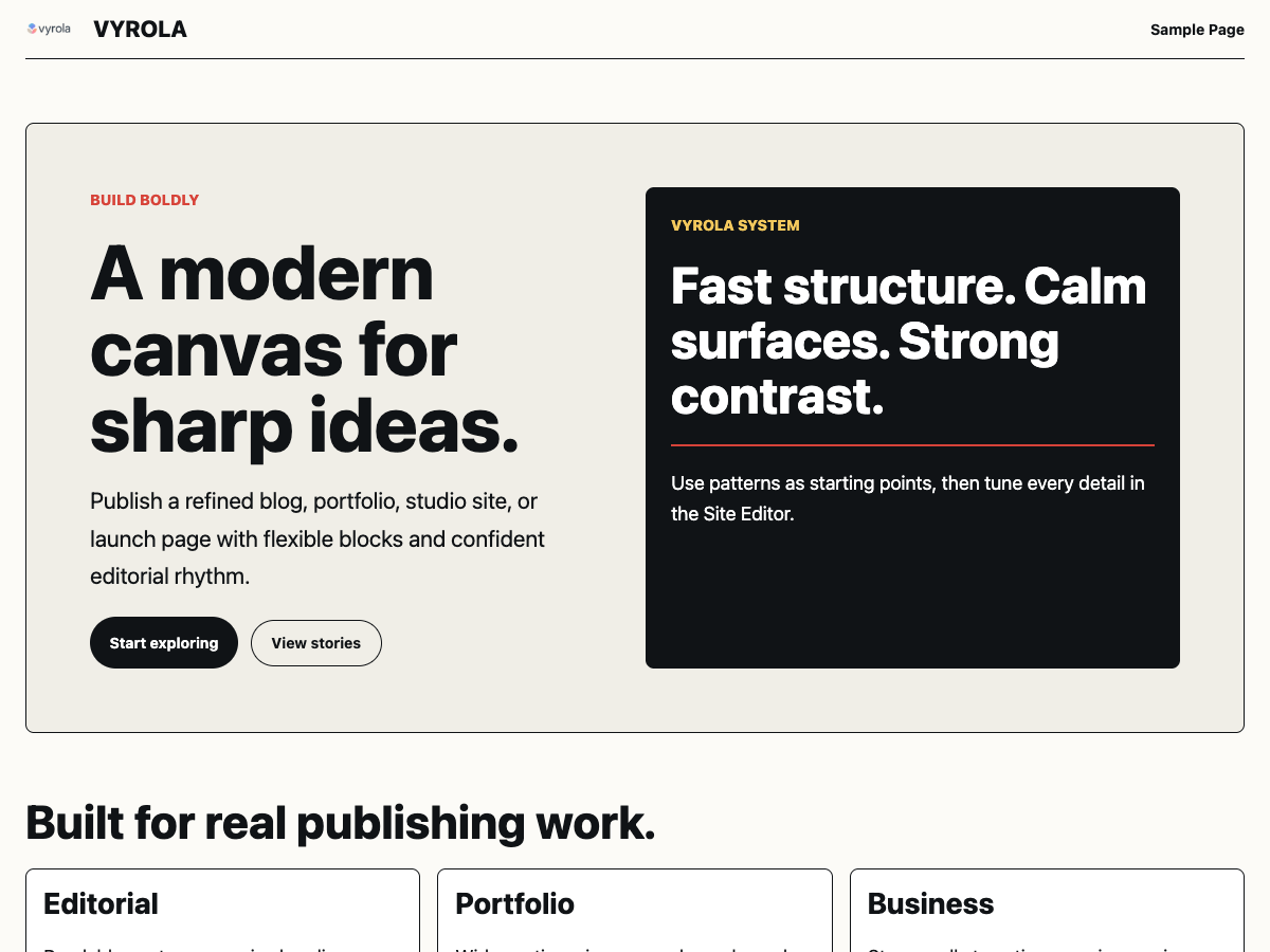 VYROLA Preview Wordpress Theme - Rating, Reviews, Preview, Demo & Download