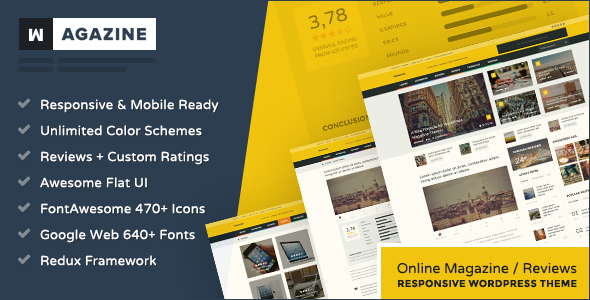 Wagazine Preview Wordpress Theme - Rating, Reviews, Preview, Demo & Download