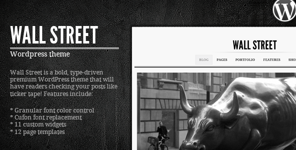 Wall Street Preview Wordpress Theme - Rating, Reviews, Preview, Demo & Download
