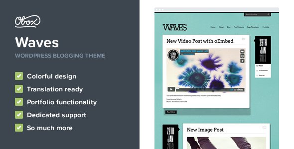 Waves Preview Wordpress Theme - Rating, Reviews, Preview, Demo & Download