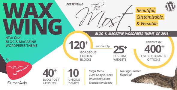 Waxwing Preview Wordpress Theme - Rating, Reviews, Preview, Demo & Download